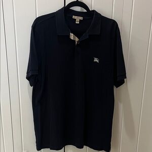 Burberry Navy Blue Logo Polo Shirt